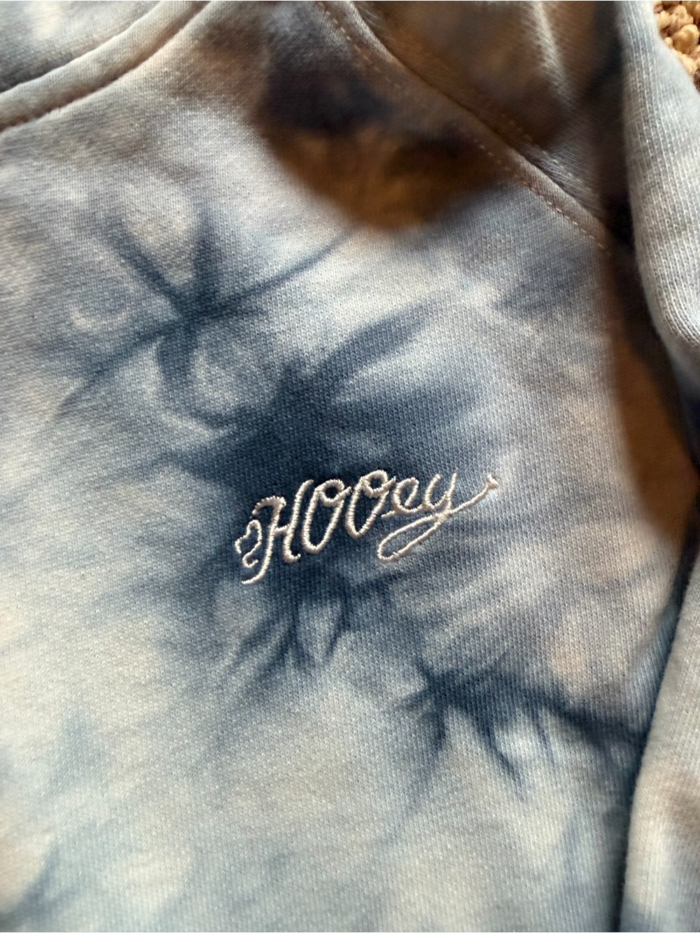Hooey Light Blue & Cream Tie-Dye Hoodie